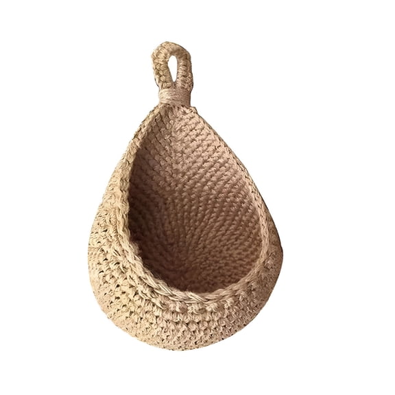 LAMIRO Jute Eco Teardrop Hanging Basket Hanging Wall Vegetable Fruit Baskets Hanging Baskets