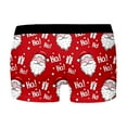 thumbnail image 6 of Mens Christmas Underwear Funny Novelty Holiday Boxers Briefs Snowman Reindeer Graphic Holiday Shorts Men Lingerie, B05 Watermelon Red, Size XL, 6 of 6