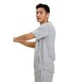thumbnail image 2 of Mono B Mens Seamlines Organic Cotton Kangaroo Short Sleeve Sweatshirt (X-Large, Grey), 2 of 3