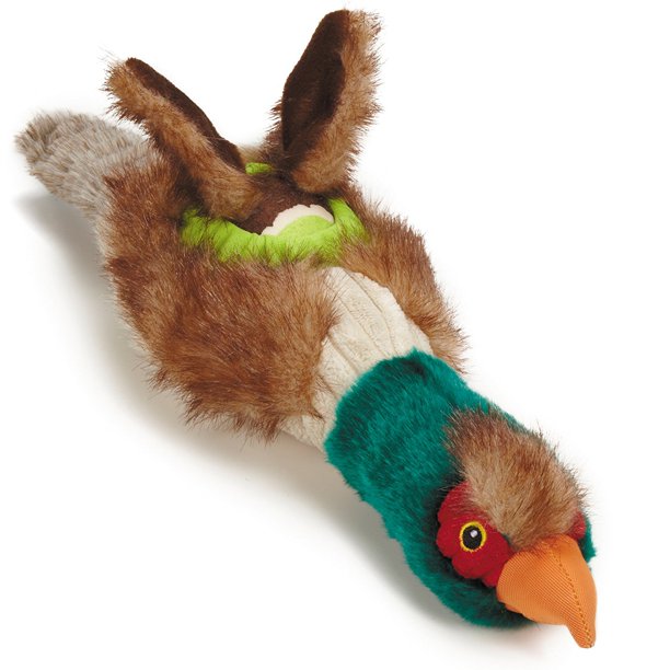 Tennis Flock Pheasant Toy, Soft plush toy holds a removable tennis ball