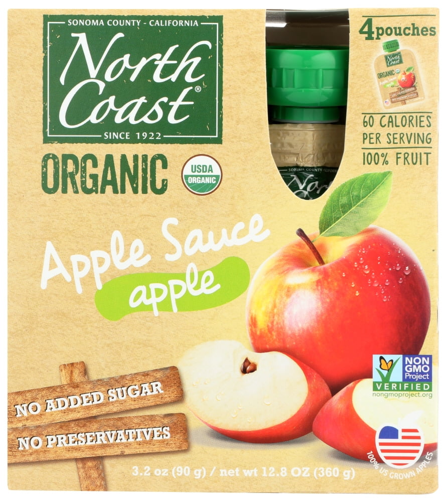 Northcoast Organic Apple Sauce, 12.8 oz, 4 Count