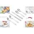 thumbnail image 4 of Exzact Children Flatware 6pcs Stainless Steel Silverware Set - Engraved Dog Cat Bunny Design, 4 of 8
