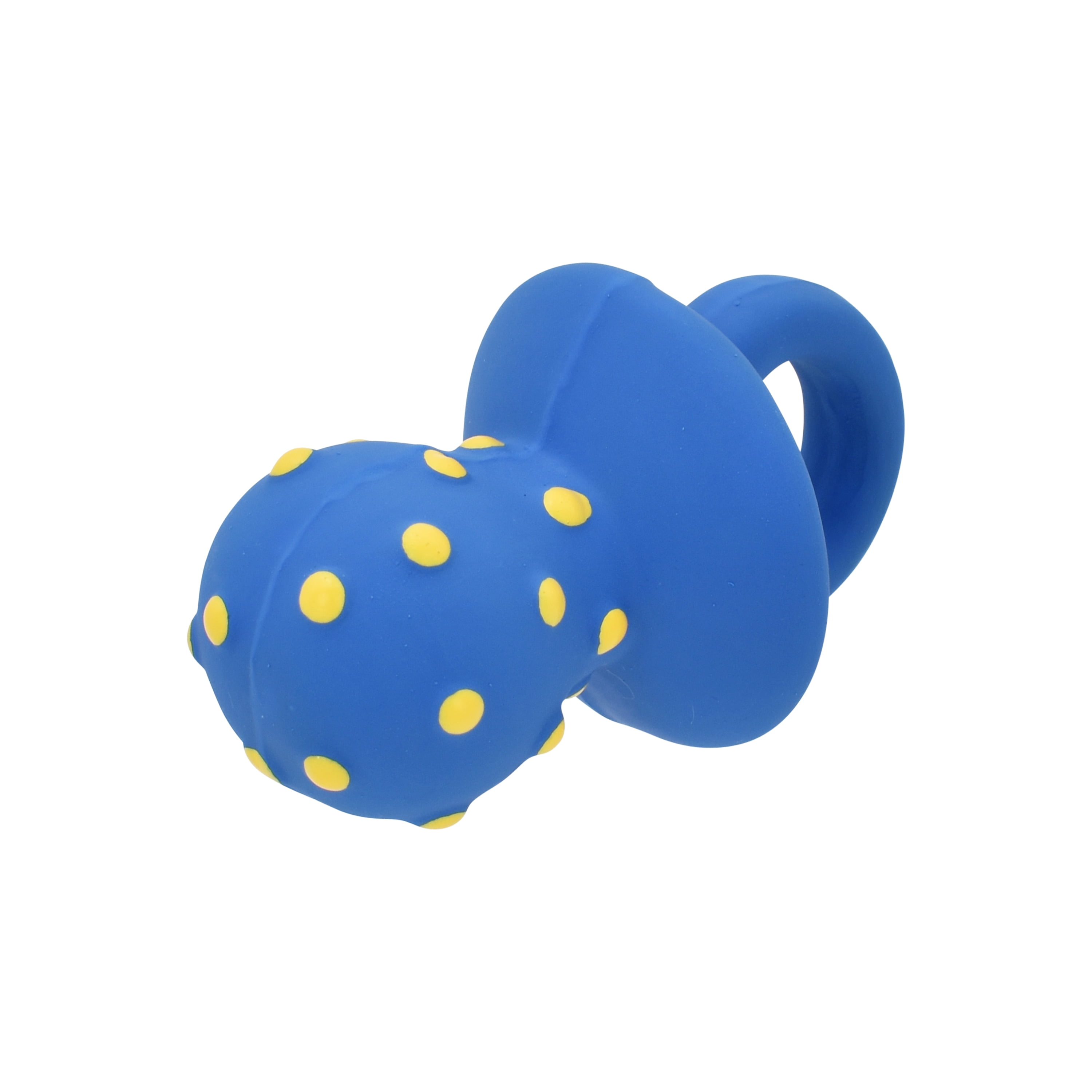 Vibrant Life Playful Buddy Pacifier Dog Toy, Latex with Plush Filling, Chew Level 1