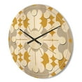 thumbnail image 3 of Designart 'Abstract Retro Design XIX' Mid-Century Modern Wood Wall Clock, 3 of 5