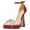 Red, variant on Women Rhinestone Bowknot Closed Toe Sandals Clear Upper Ankle Strap D'orsay Pumps Platform High Spool Chunky Heels Wedding Party Shoes Size 10 Green