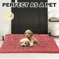 thumbnail image 3 of Yujoon Super Soft Chenille Bathroom Rug Non-Slip Absorbent Machine Washable Bath Mat, 17"x24", Pink, 3 of 8