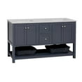 thumbnail image 3 of Lakeshore 60" Double Bathroom Vanity with Marine Gray Cabinet and Engineered Carrara Top, 3 of 6