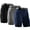 28# 3Pack:Black+Gray+Navy Blue, variant on NELEUS Men's Performance Compression Shorts Athletic Workout Underwear 3 Pack,Black,US Size 3XL