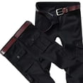 thumbnail image 3 of Pantalones cargo para hombre Y2k, pantalones de verano estilo hip hop, ajustados, de color azul marino, de algodón, para exteriores, de nailon, informales, nuevos pantalones de trabajo estilo Harajuku, 3 of 5
