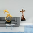 thumbnail image 2 of Dolphin Figurine Jesus Sculpture Ornament Resin Material for Home Office Shelf Religious Decor Display, 2 of 8