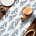 thumbnail image 3 of Blue Botanical Table Runner 120 Inches, Pastoral Elegant Spring Floral Bed Runner Dresser Scarves Tabletop for Indoor Outdoor Parties/Ceremony/Banquet, 13"x 120", 3 of 8