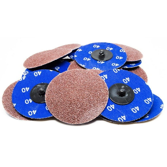 Benchmark Abrasives 3" Quick Change A/O Sanding Discs with a Male R-Type Backing Surface Prep Polish Burr Rust Paint Removal Use with Die Grinder (25 Pack) - 60 Grit