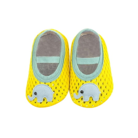 

〖Yilirongyumm〗 Baby Shoes Socks Non-Slip Toddler Shoes Kids The Prints Cartoon Breathable Boys Barefoot Mesh Animal Baby 1-3Y Floor Girls Socks Baby