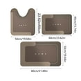 thumbnail image 4 of 3 Piece Bathroom Toilet Mat Set - Super Absorbent, Machine Washable with Non-Slip Backing, Easy Cleaning for Home, Hotel, or Shower Room, 4 of 6