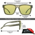 thumbnail image 2 of proSPORT Safety Glasses Yellow Tinted Men Extra Large Wide Big Tall Protective Z87 Lens Work Glasses, 2 of 6