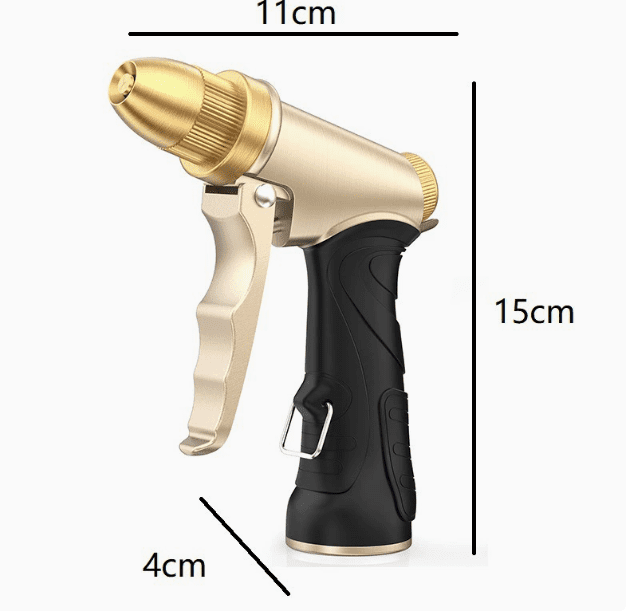 Garden hose nozzle, upgraded heavy metal nozzle, high-pressure water nozzle with adjustable spray mode for watering plants, car washing and pet shower