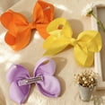 thumbnail image 3 of JoyBowie 13-Piece Girls' Hair Accessory Set: 12 Solid-Color Bows + 1 Large Hair Ornament — Perfect for Casual Daily Wear, 3 of 9