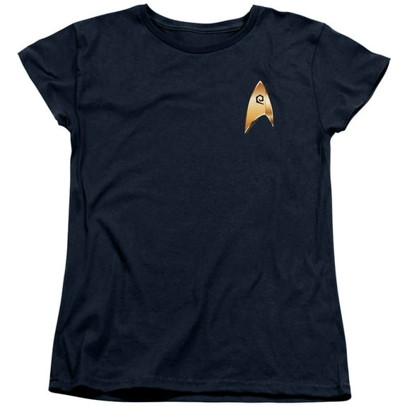 Star Trek Discovery Operations Badge Women's T-Shirt Navy