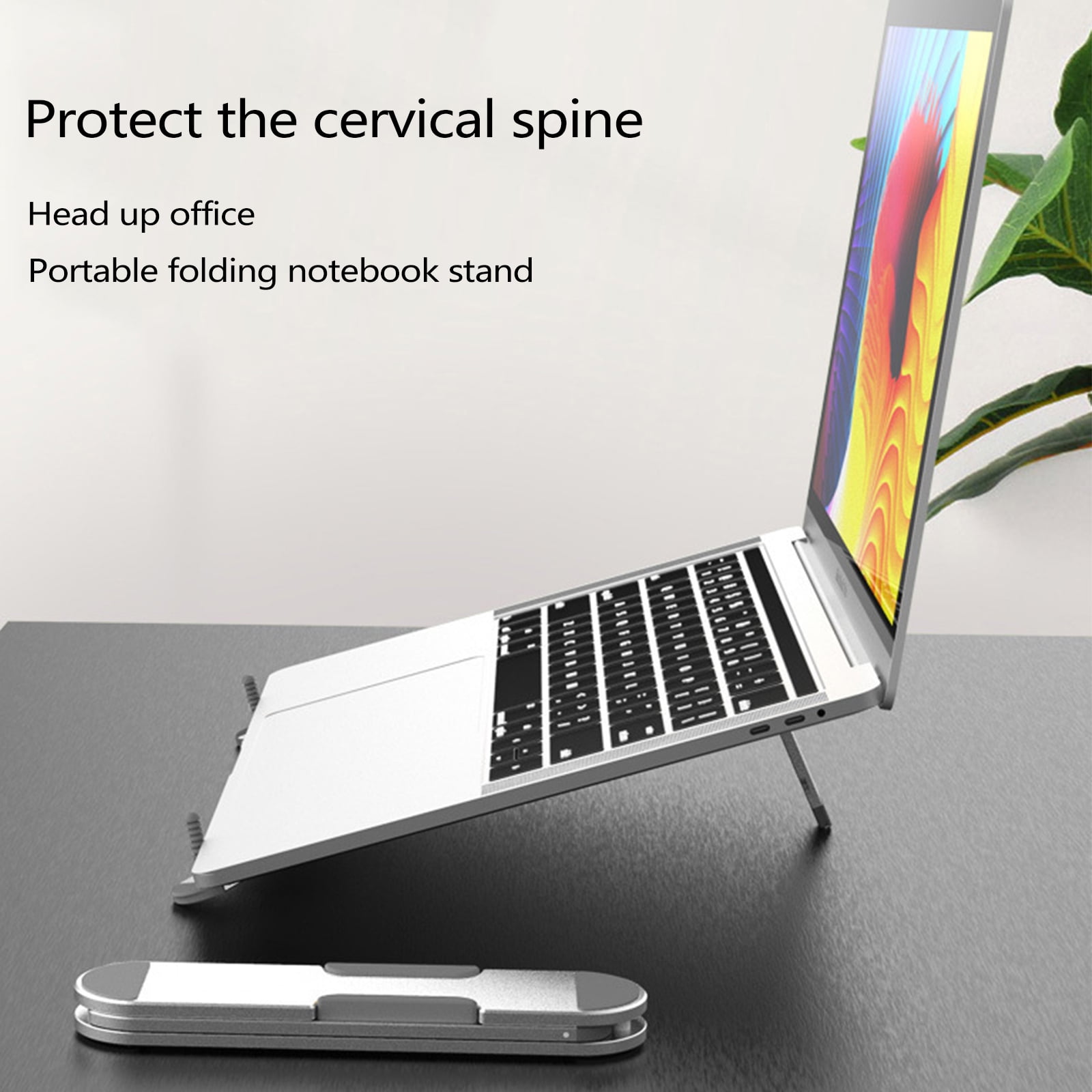 Aluminum Alloy Ergonomic Computer Lifting Stand Lightweight Protable Laptop Holder Bracket to Elevate Laptop 11-15inch