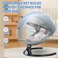 thumbnail image 2 of DovePro Electric Baby Swing,with Intelligent Induction System and Safety Harness,Remote Control Bluetooth-compatible Electric Toddler Rocker,Adjustable Backrest with Soft Music, 2 of 10