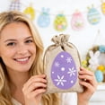 thumbnail image 2 of Easter Gift Bags 3.94x5.91inch Egg & Carrot Pattern Treat Drawstring Linen Bags,Easter Burlap Goodie Bags,Gift Wrap Storage Bag for Spring Egg Hunt Birthday Party Supplies, 2 of 7