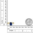 thumbnail image 6 of Gem Stone King 14K Yellow Gold Blue Created Sapphire Engagement Ring for Women | 5.00 Cttw | Oval 11X9MM | Gemstone September Birthstone | Size 5, 6 of 6