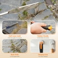 thumbnail image 2 of urorentea 3 Pack Weed Puller Tool Set, Rubber Hand Weeder Tool, Uprooting Weeding Tools, Crack Weeder Crevice, 4 Teeth Weeding Tool, Weeding Artifact Tool for Gardening, 2 of 7