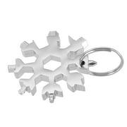 KingShop 18-in-1 Snowflake Multi-tool, Stainless Steel Snowflake Multitool Snowflake Tool Card