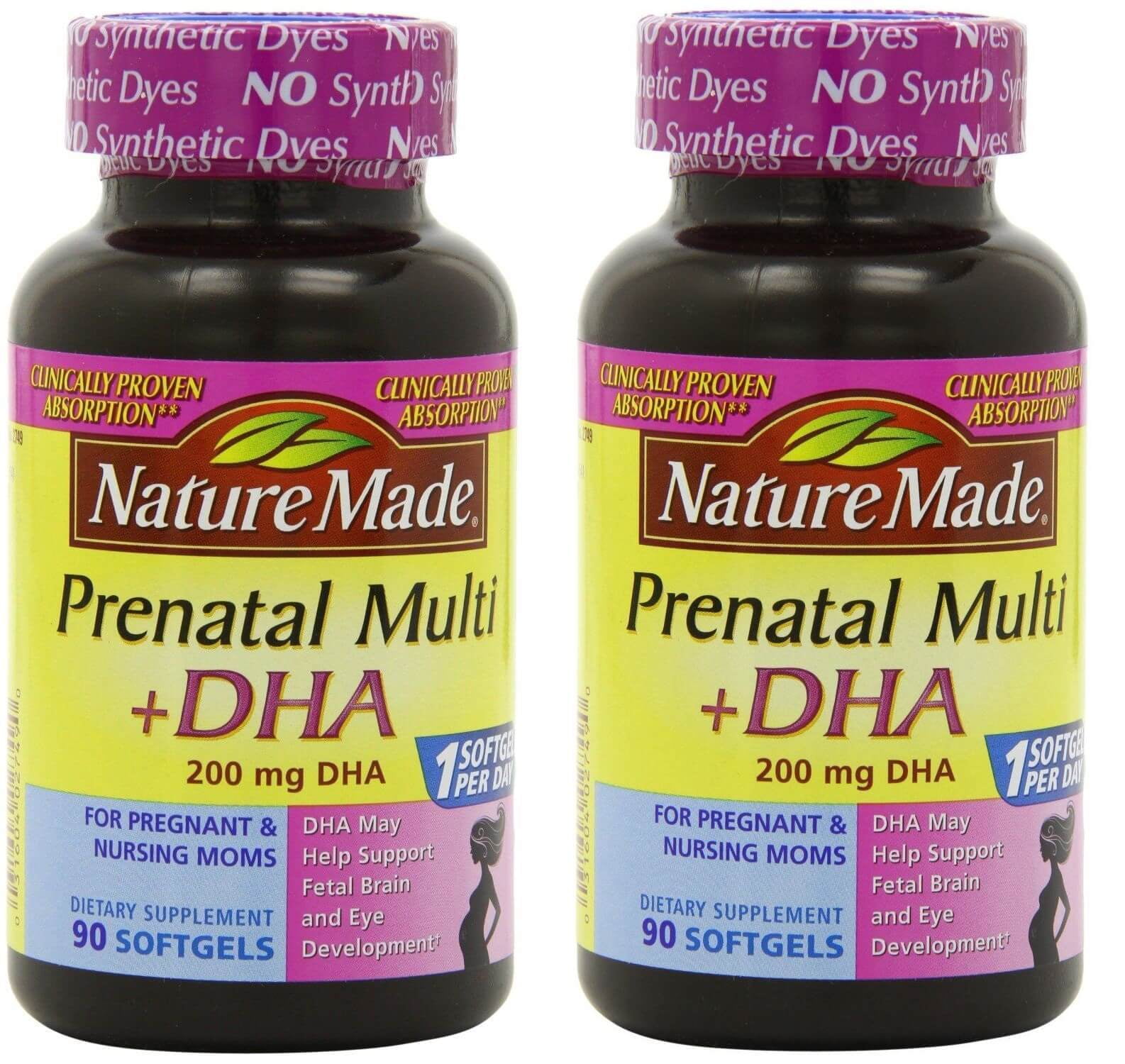 Nature Made Prenatal Multivitamin Dha 90 Softgels 2 Packs