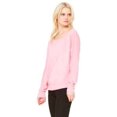 thumbnail image 3 of The Bella + Canvas Ladies Flowy Long Sleeve Off Shoulder T-Shirt - NEON PINK - S, 3 of 3
