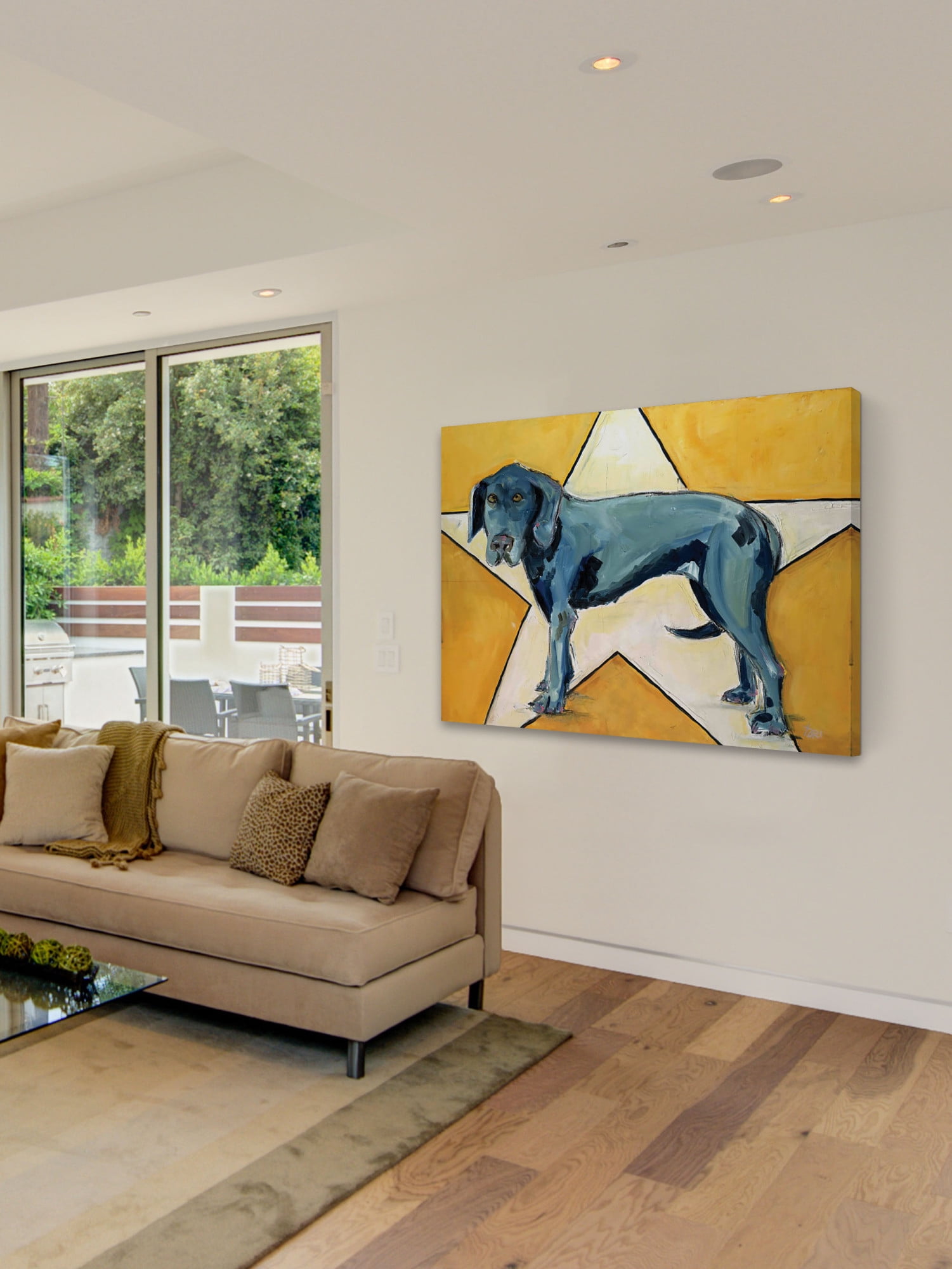 Marmont Hill "Star Dog" by Tori Campisi Painting Print on Canvas