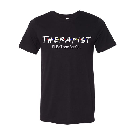 Friends Show Inspired Therapist Unisex Adult Short Sleeve T-shirt-Black Triblend-Small