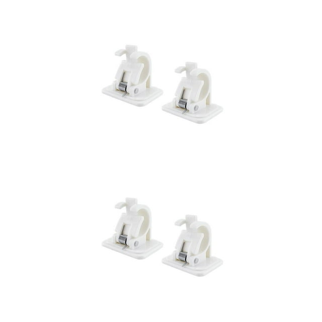 QualitChoice 2PCS Fishing Rod Racks Wall Mounted Pole Clamp Sturdy Clips Organizer Multifunctional Brackets Bathroom Bar Hook White 2Set