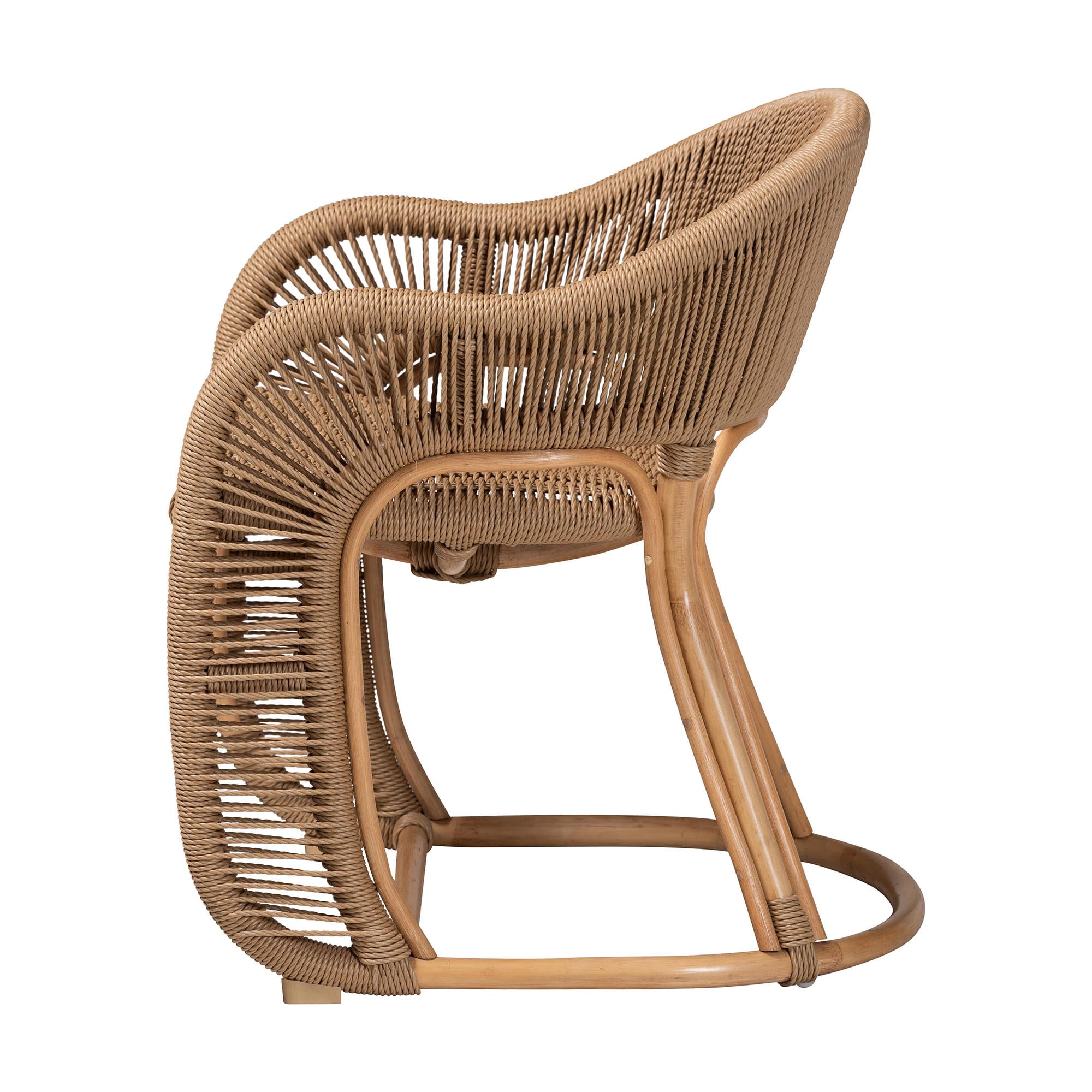 bali & pari Isra Boho Armchair, Natural Brown