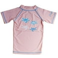 thumbnail image 2 of Kids Rash Guard Shirt, Short Sleeve Pink, 2 of 2