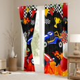 thumbnail image 3 of Feelyou Cartoon Race Car Curtains Pack of 2 (42x84 Each) for Teens, Automobile Sport Curtains Blackout, Happy Birthday Party Bedroom Curtains, Curtains and Drapes Decor, 3 of 6