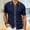 Navy, variant on Men's Knit Shirts Short Sleeve Vintage Preppy Style Beach Shirts Summer Casual Button Down Sweater Shirts
