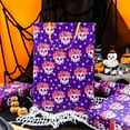 thumbnail image 2 of Day of The Dead Wrapping Paper, Purple Wrapping Paper, Festive Gothic Mexican Skull Flower Gift Wrap for Halloween, Christmas Nightmare, Birthday Party Decor (Mini Roll, 17 Inch X 33 Feet), 2 of 14