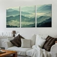 thumbnail image 2 of Nawypu  Beautiful Foggy Hills in Sri Lanka-Beach Canvas Wall Art, 12''x16''X3 Panels, 2 of 4