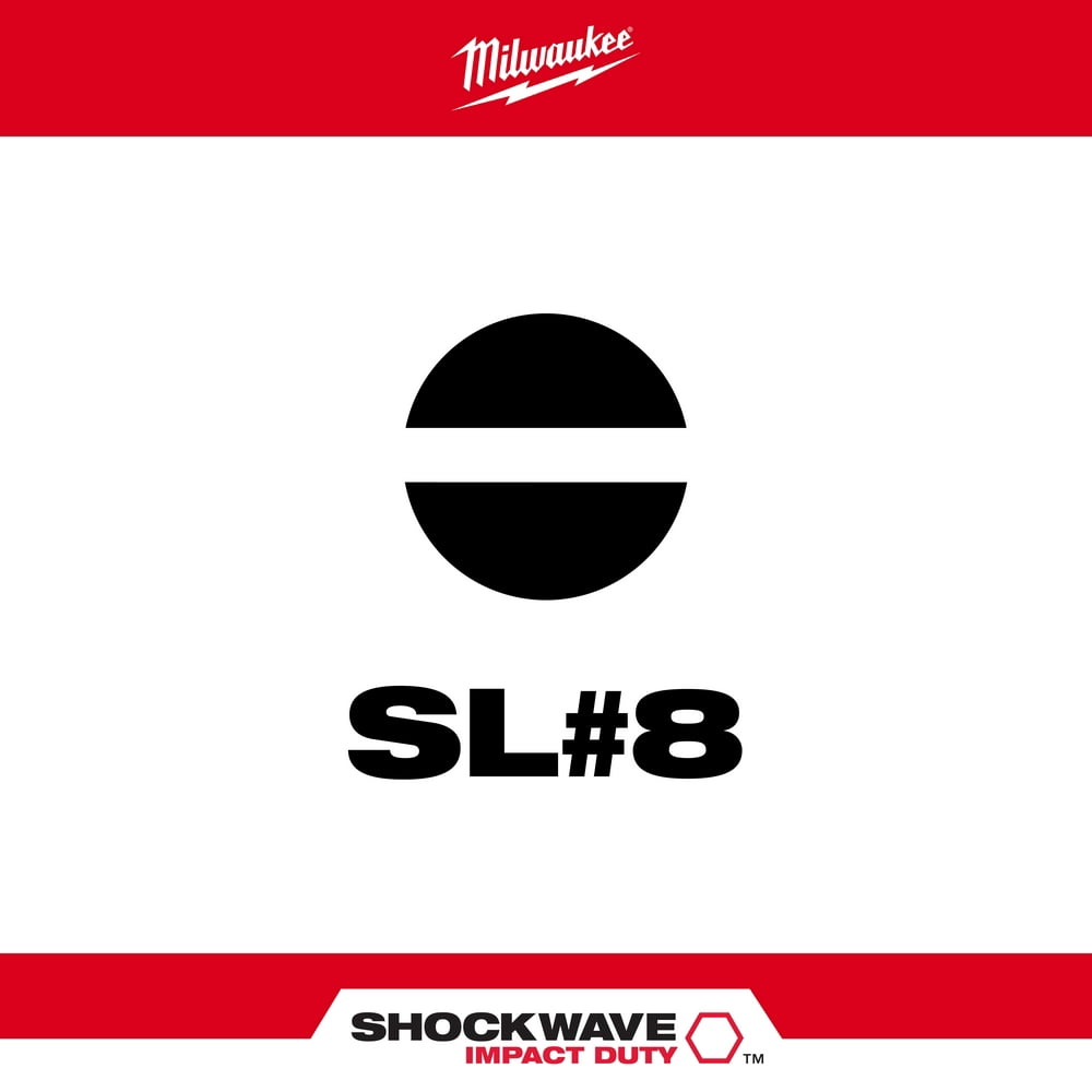 Milwaukee Tool Shockwave 2" Impact Slotted 3/16" Power Bits (25PK)