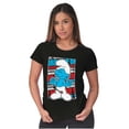 thumbnail image 4 of Vintage Retro The Smurfs Cartoon Drip Women's T Shirt Ladies Tee Brisco Brands S, 4 of 5