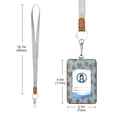 thumbnail image 3 of PU Leather Badge Holder ID Badge Holder with Lanyard for Cards & Credentials Heart-shaped Star Cookies, 3 of 6