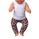 thumbnail image 4 of para muñeca americana de 18 pulgadas, ropa de muñeca de 18 pulgadas para regalos de cumpleaños de niña-chaleco y pantalones con estampado de Sunnimix Ropa de muñeca de 18 pulgadas, 4 of 8