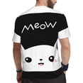 thumbnail image 2 of Rocae Cat Meow for Men's Mesh Quick-Dry Short Sleeve Workout T-Shirt,Mens Crew Neck Tee Lightweight Soft Classic T Shirts XX-Large, 2 of 9