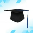 thumbnail image 2 of Himition Graduation Caps with Tassels Graduation Ceremony Party Supplies Graduation Hat Photo Props for Students (Blue Tassels), 2 of 5