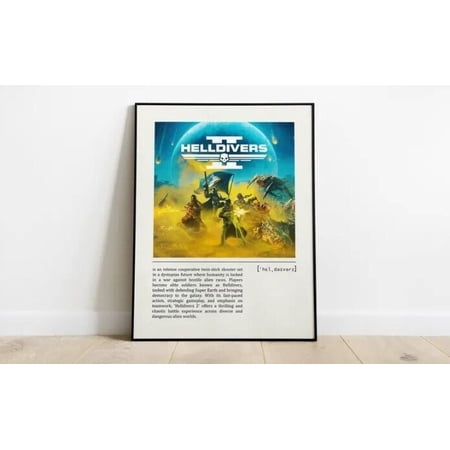 POSTER Helldivers 2 | Minimalist Game | Vintage Retro Art Print-8x12-UNFRAMED