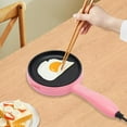 thumbnail image 4 of Nonstick Pan Mini Skillet,450W 5.9Inch Mini Stainless Steel Skillet Electric Frying Pan with Wooden Spatula,Small Electric Egg Frying Pan for Dumpling Bacon Ham (Yellow), 4 of 18