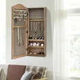 thumbnail image 5 of Gymax Mirrored Jewelry Cabinet Armoire Storage Organizer Wall Hanging, 5 of 10
