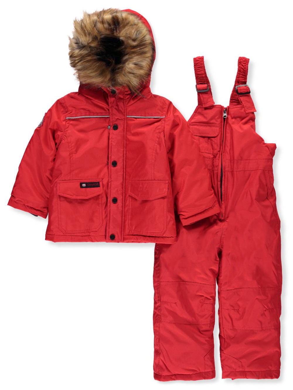 Canada Weather Gear Unisex' 2Piece Snowsuit red, 4t (Toddler
