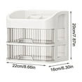 thumbnail image 4 of FcBaudy Cosmetic Storage Box Desktop Storage Dusted Proof Mask Lipstick Crossed Border Plastic Storage Shelf A receptacle, 4 of 7